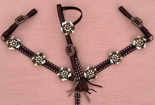 White Cheetah Buckstitch Set