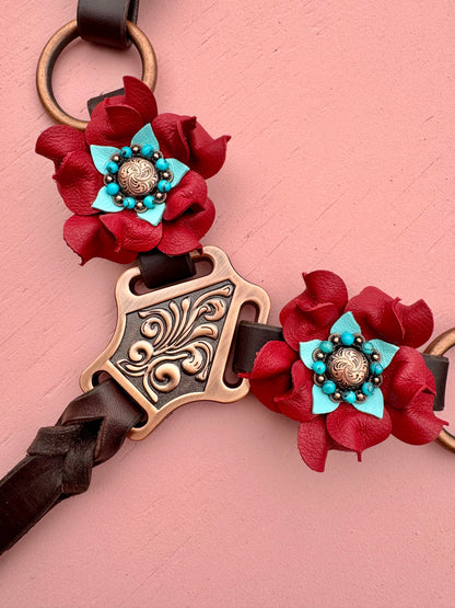 Red & Turquoise Ring Breast Collar
