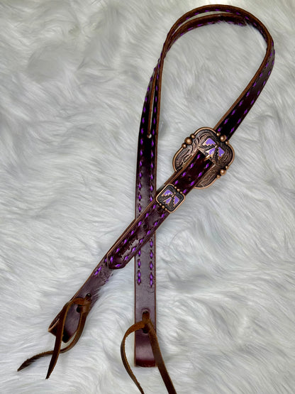 Purple Thunderbird Headstall