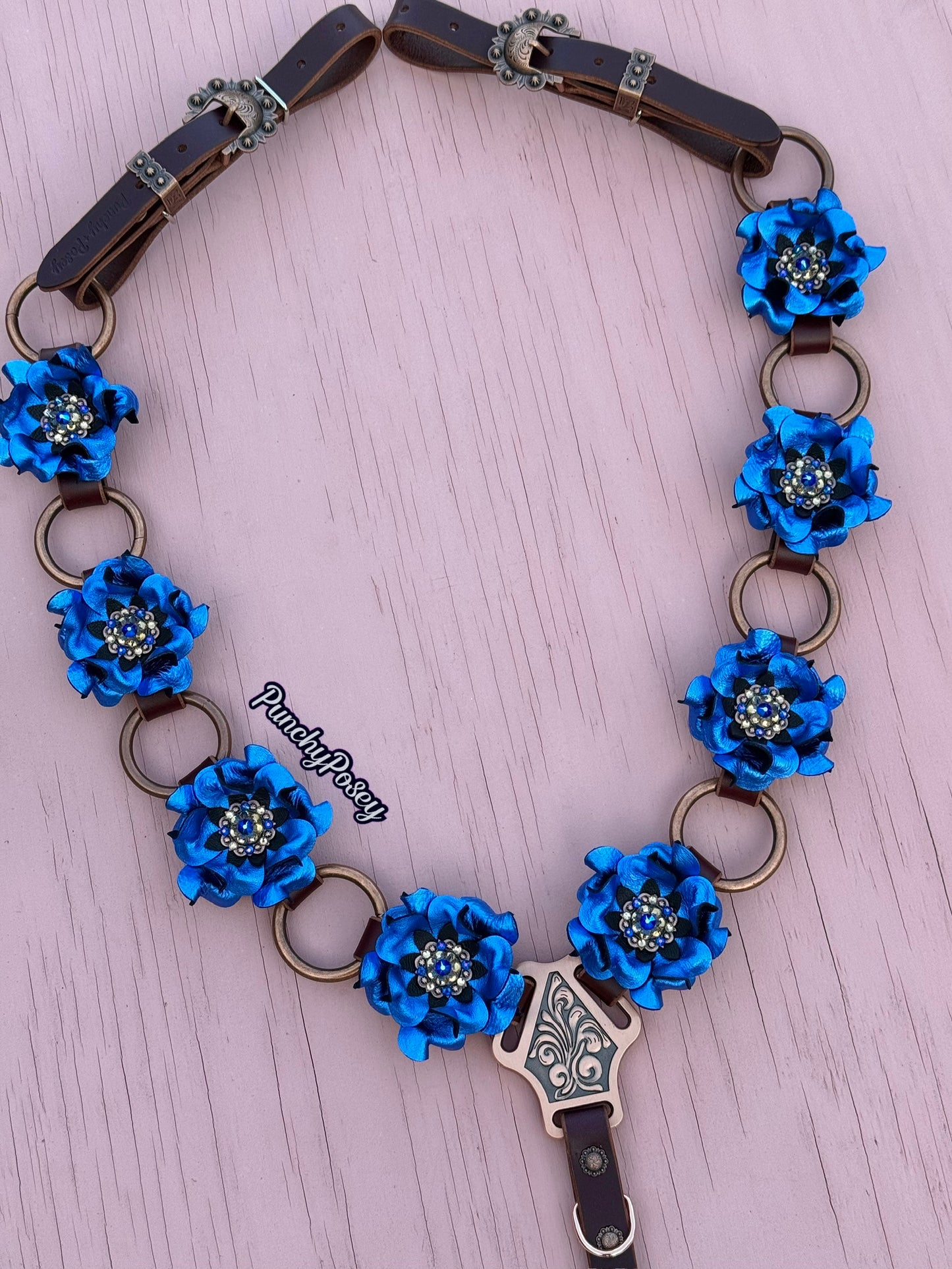 Metallic Blue Breast Collar