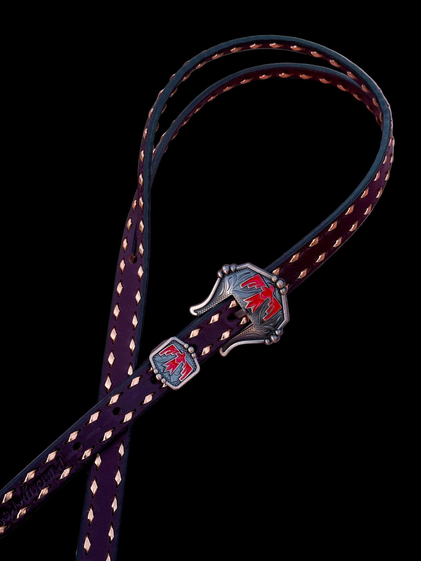 Red Copper Thunderbird Headstall