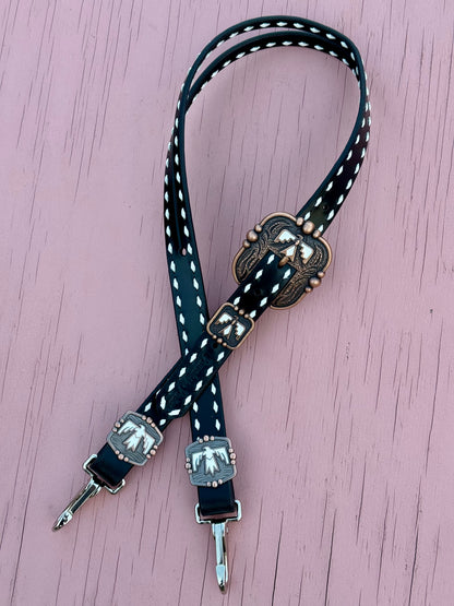 Black and White Thunderbird Headstall