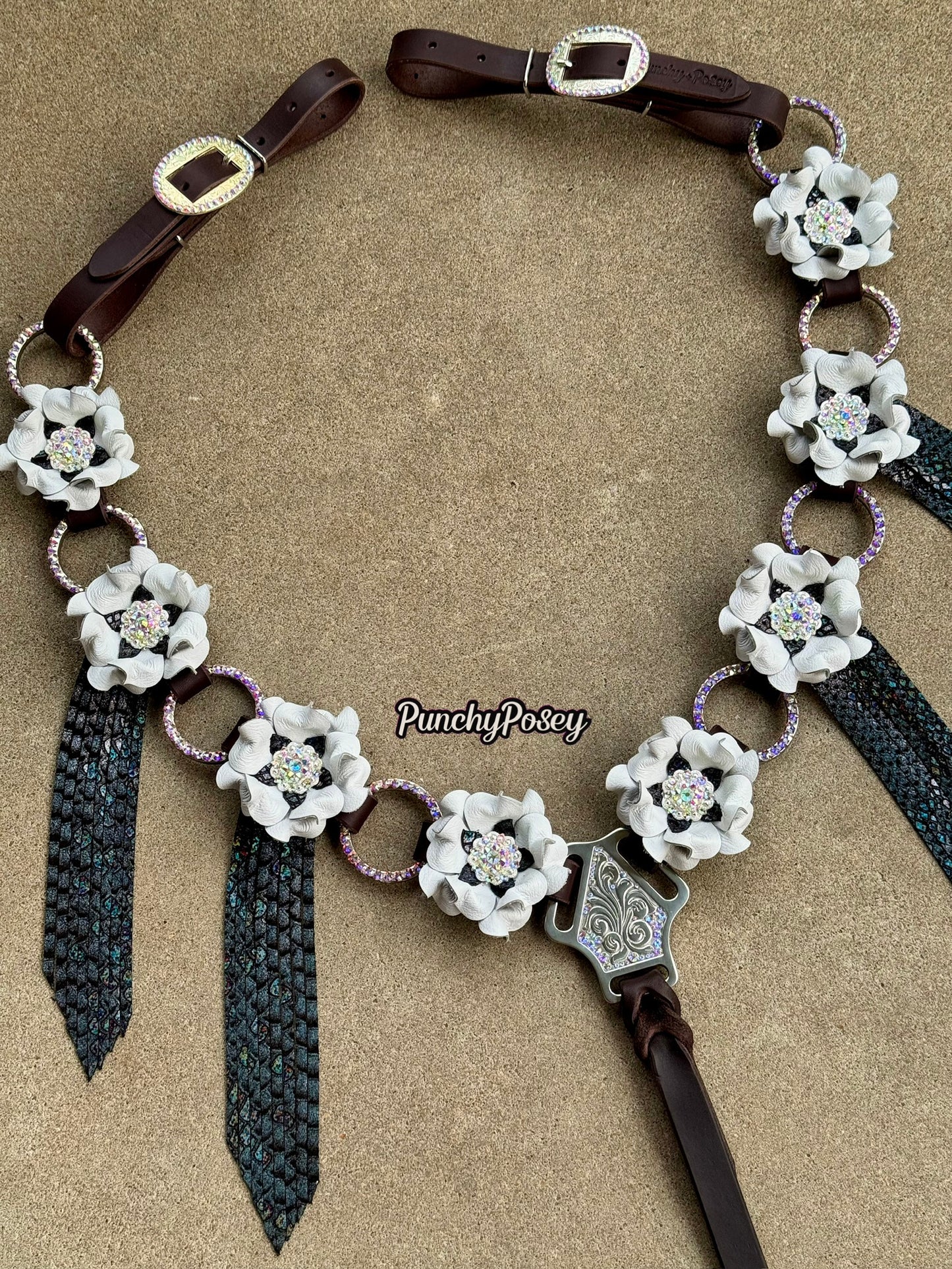White Fringe Breast Collar