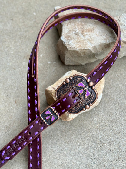 Purple Thunderbird Headstall