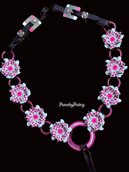 Pink Checker Breast Collar