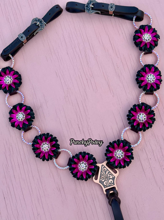 Pink Sunflower Breast Collar