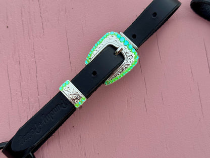 Lime Checkerboard Ring Breast Collar