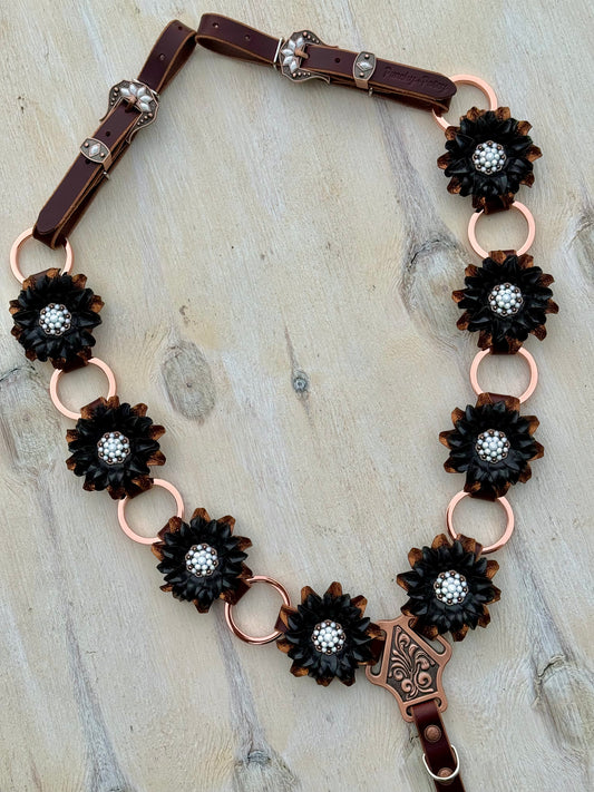 Black Rose Gold Ring Breast Collar