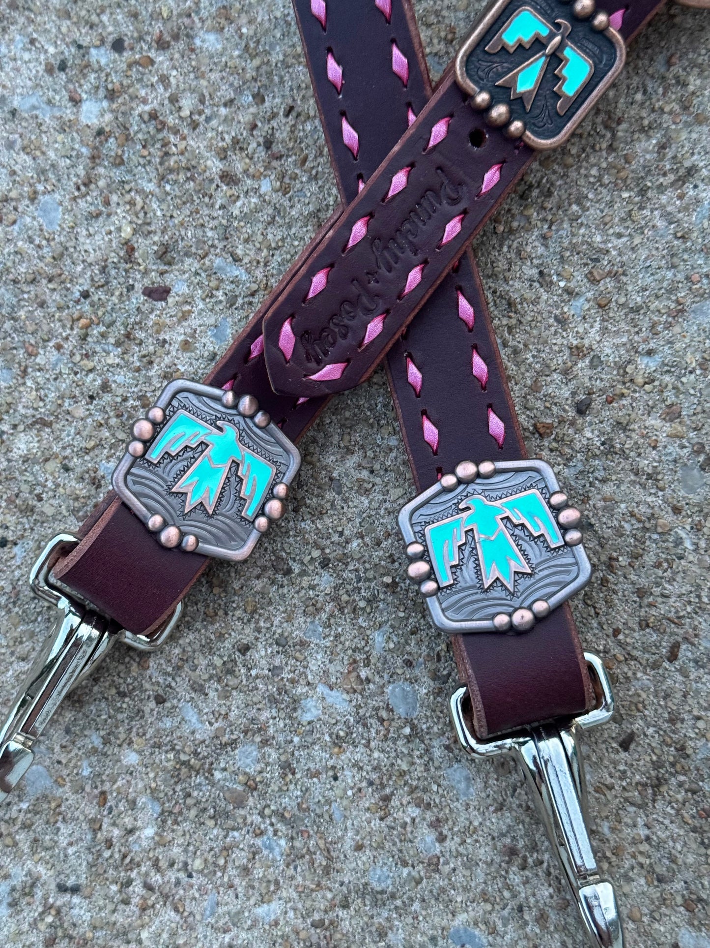Pink Thunderbird Headstall