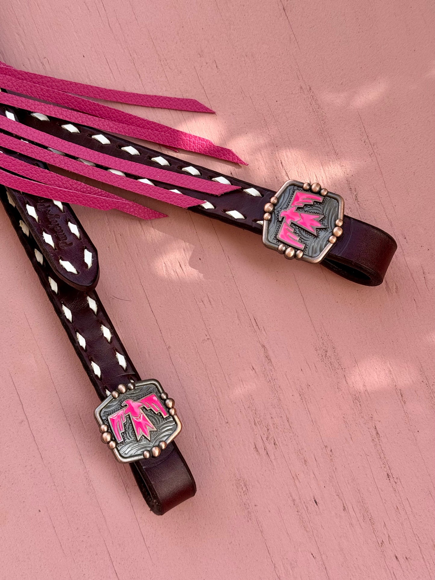 Pink Thunderbird Headstall