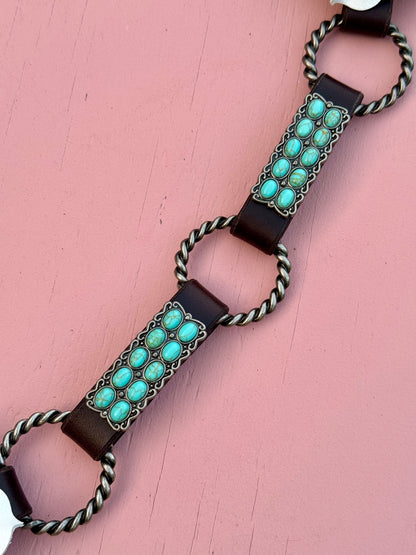 White Turquoise Ring Breast Collar