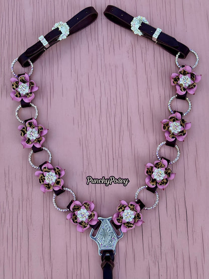 Pink Cheetah Bling Ring Breast Collar