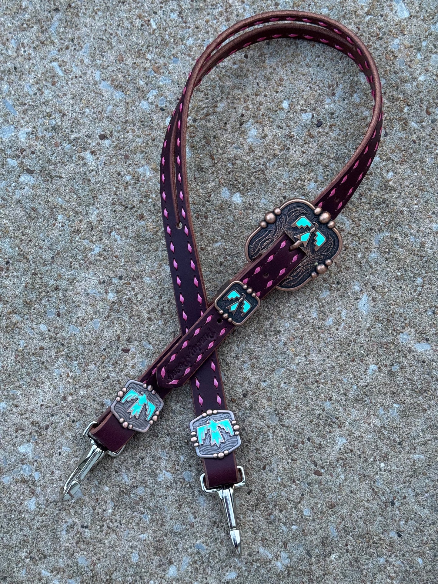 Pink Thunderbird Headstall