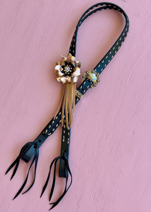 Black Rose Gold Headstall
