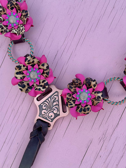 Pink Cheetah Ring Breast Collar