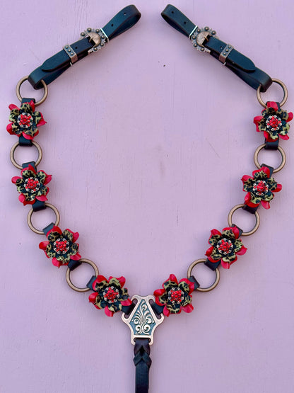 Red Cheetah Ring Breast Collar