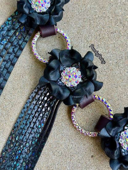 Black Fringe Breast Collar