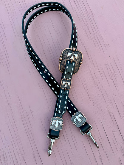Black and White Thunderbird Headstall