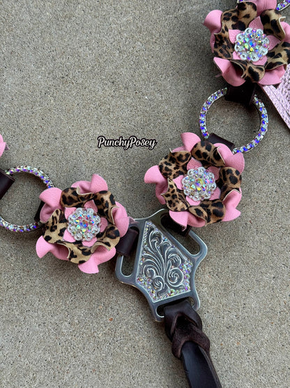 Pink Cheetah Breast Collar