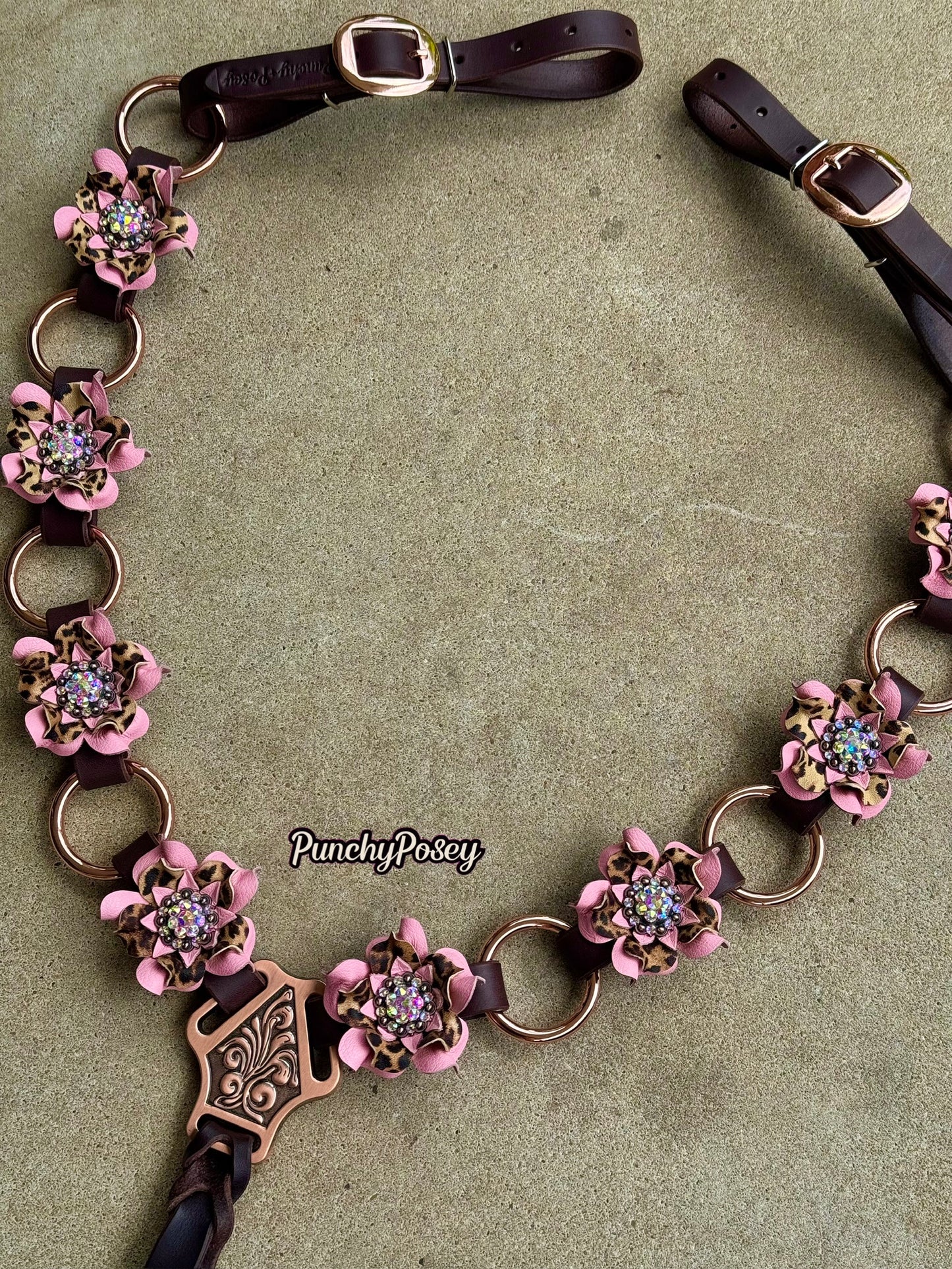 Baby Pink Cheetah Breast Collar
