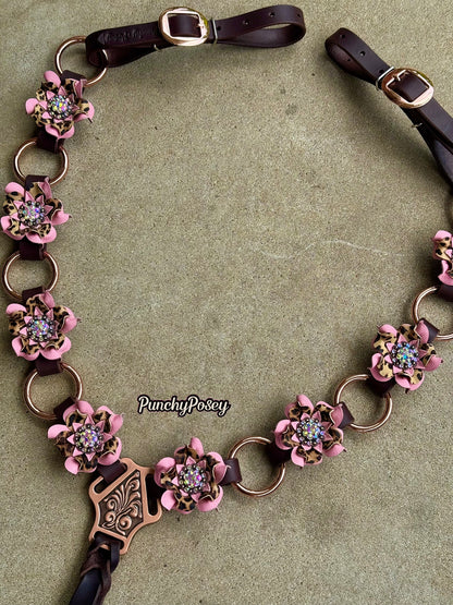 Baby Pink Cheetah Breast Collar
