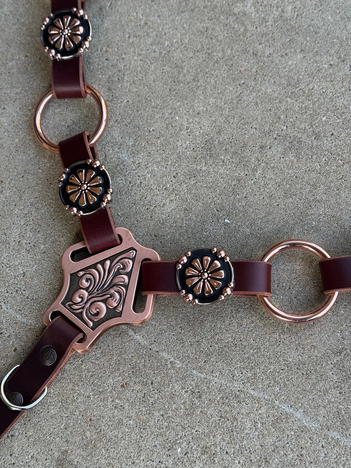 Rose Gold Concho Ring Breast Collar