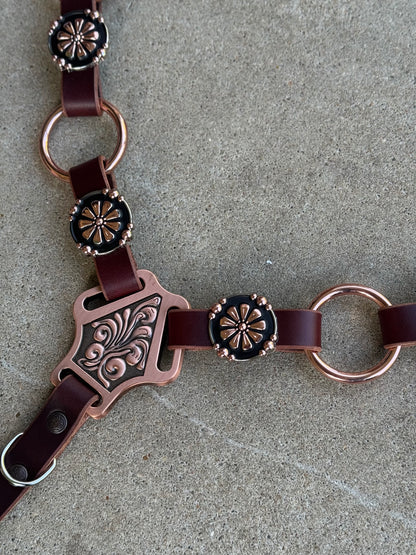 Rose Gold Concho Ring Breast Collar