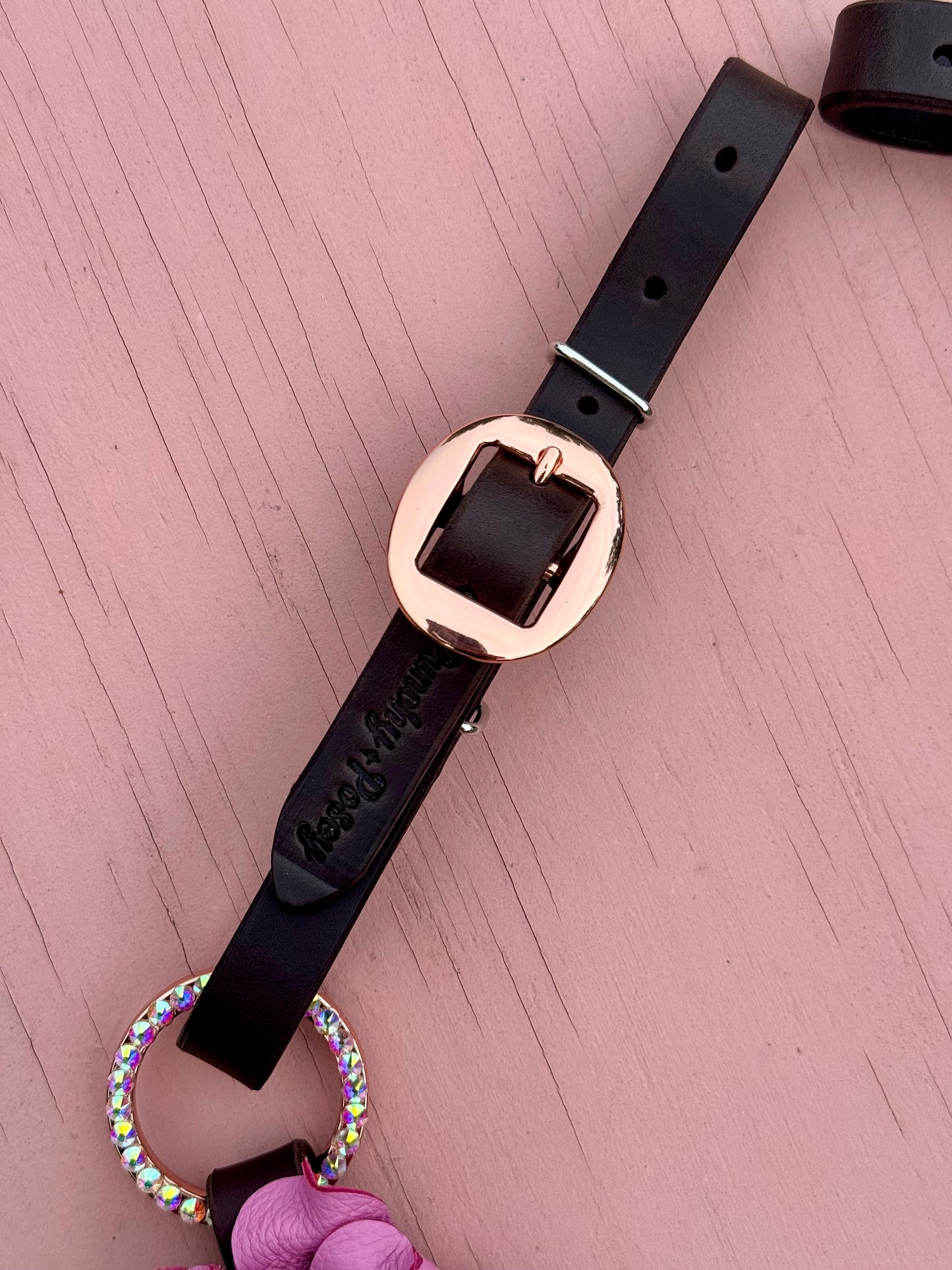 Pink Rose Gold Ring Breast Collar