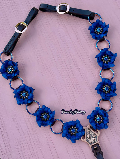 Blue Bling Ring Breast Collar