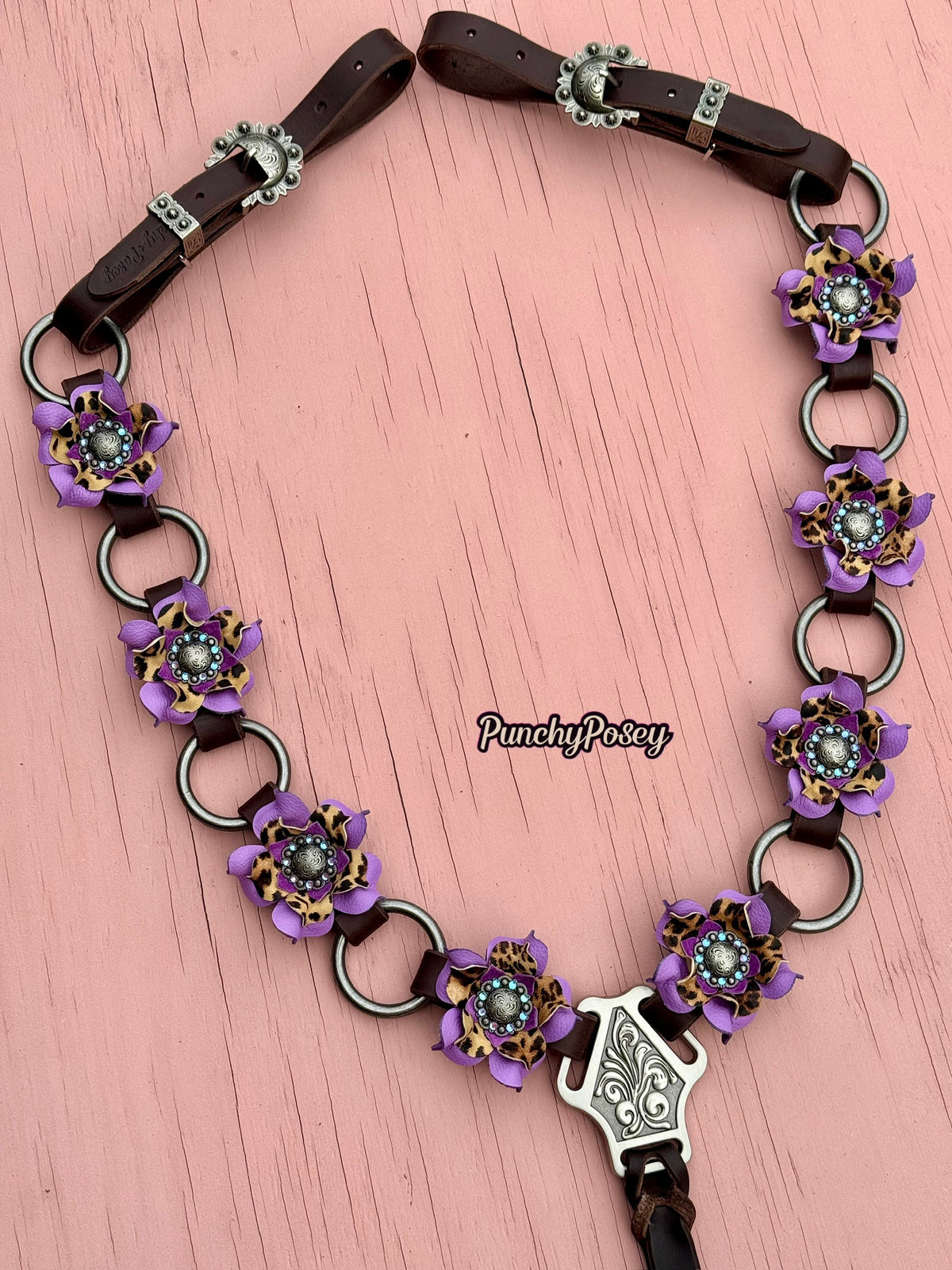 Lilac Cheetah Breast Collar