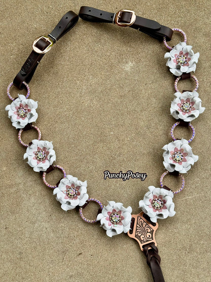 White Bling Ring Breast Collar