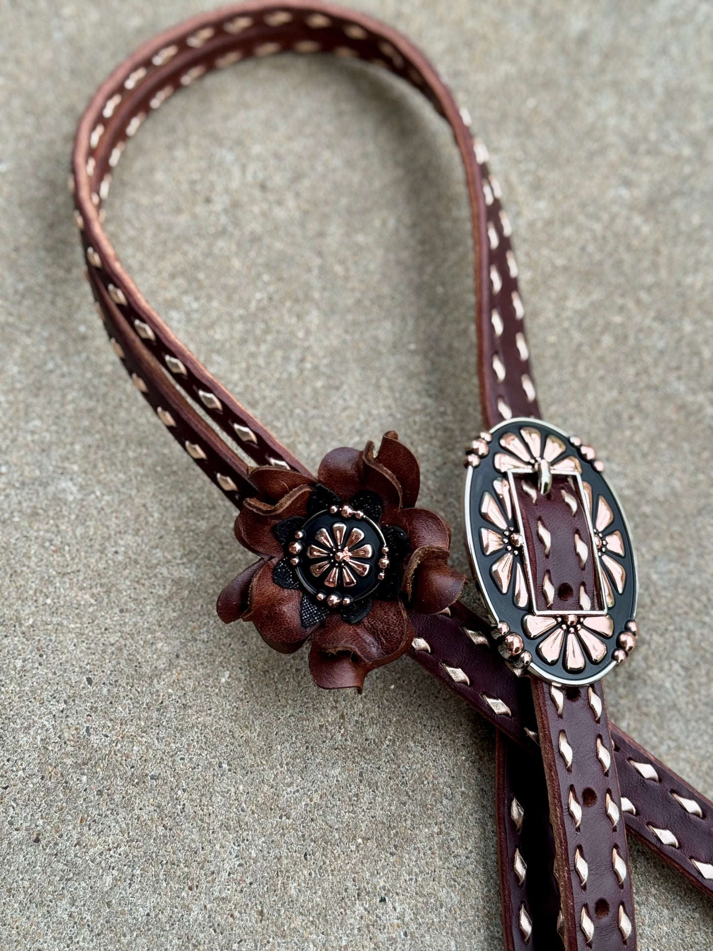 Rose Gold Concho Ring Breast Collar