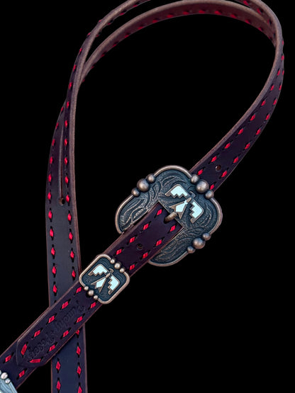 Metallic Red Thunderbird Headstall