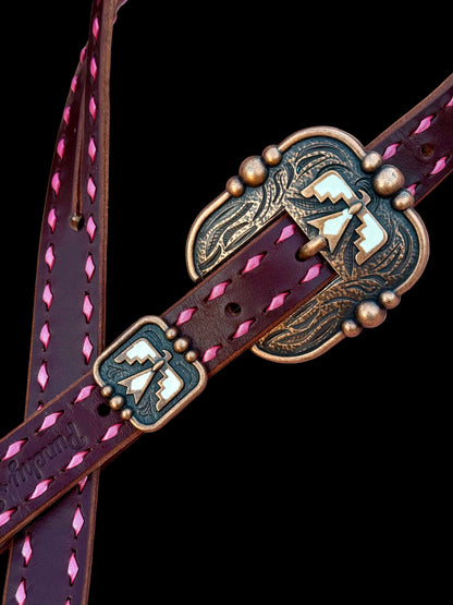 Pink Thunderbird Headstall