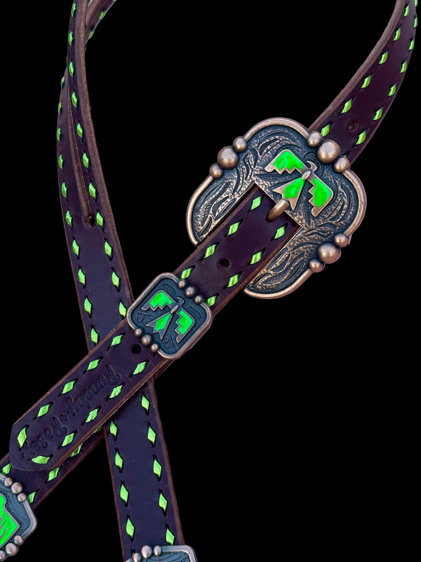 Lime Thunderbird Headstall