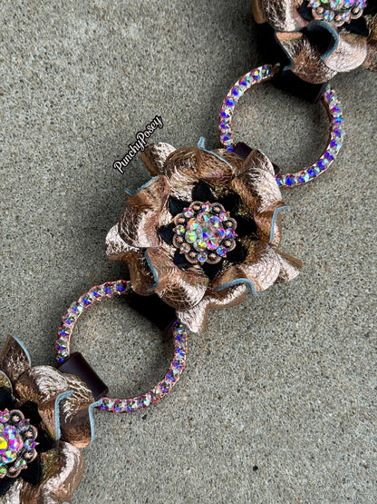 Rose Gold Bling Ring Breast Collar