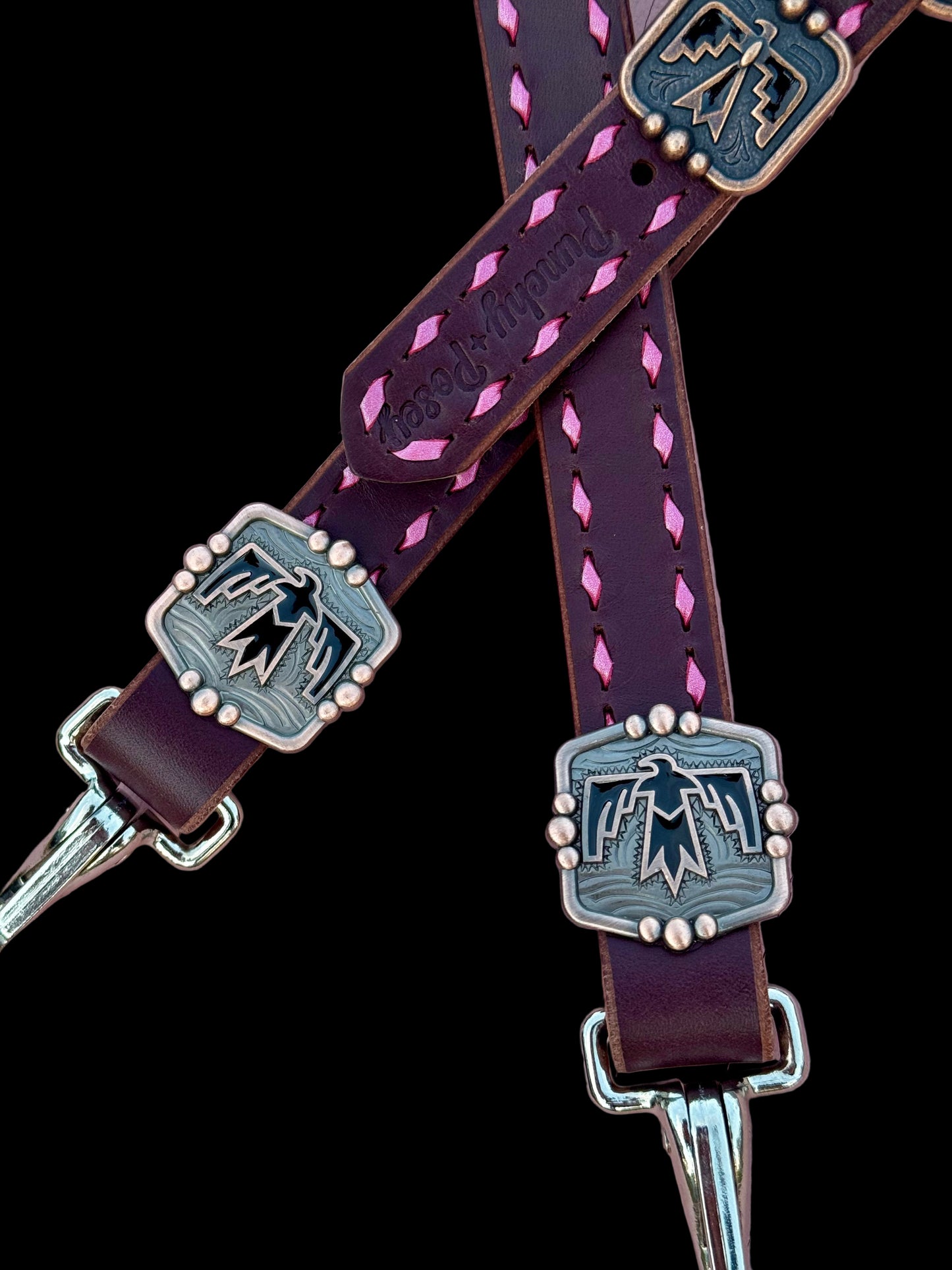 Pink Thunderbird Headstall