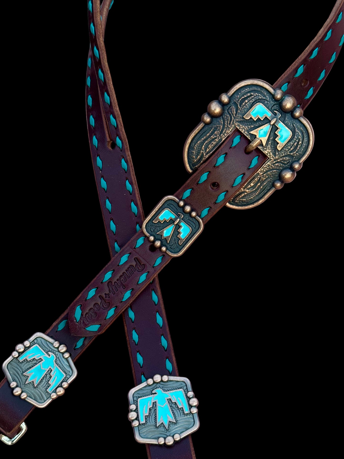Turquoise Thunderbird Headstall