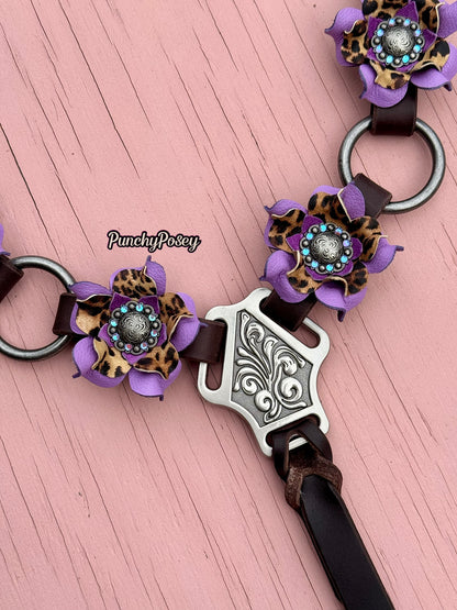 Lilac Cheetah Breast Collar