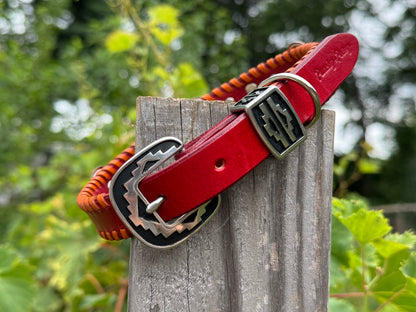 Red and Orange Bling Couture Collar