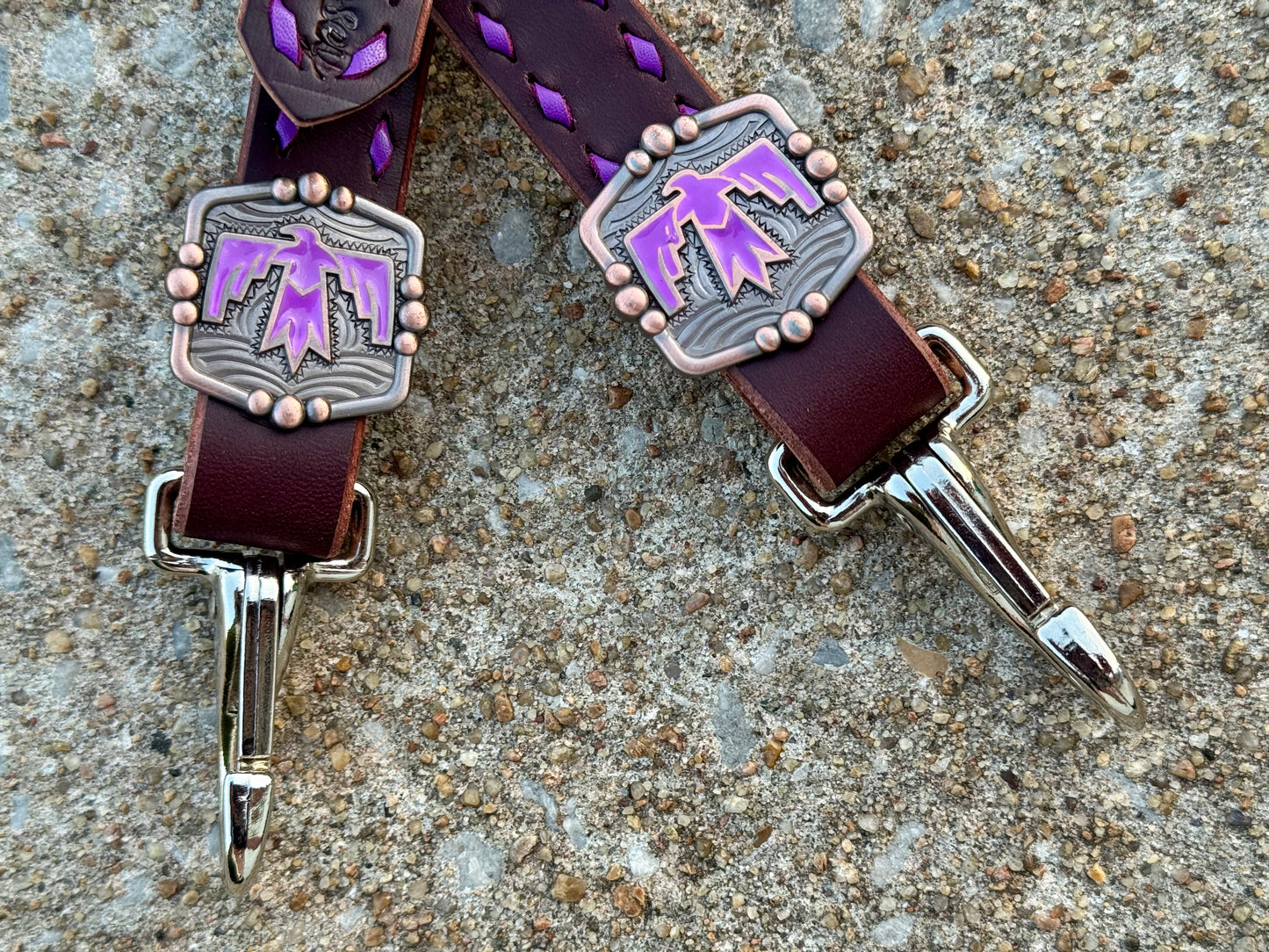 Purple Thunderbird Headstall