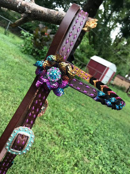 Mermaid Bloodknot Browband Headstall