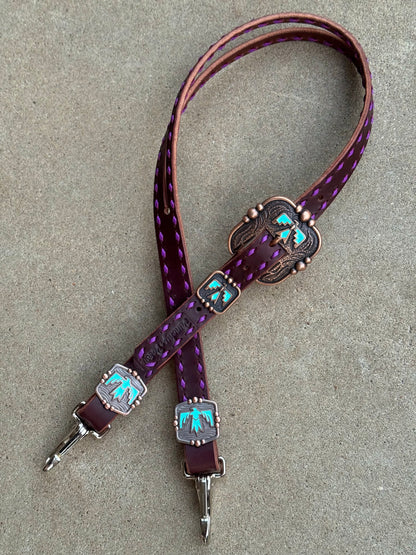 Purple Thunderbird Headstall