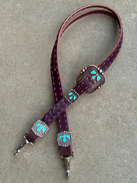 Purple Thunderbird Headstall