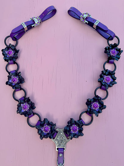 Purple Black Ring Breast Collar