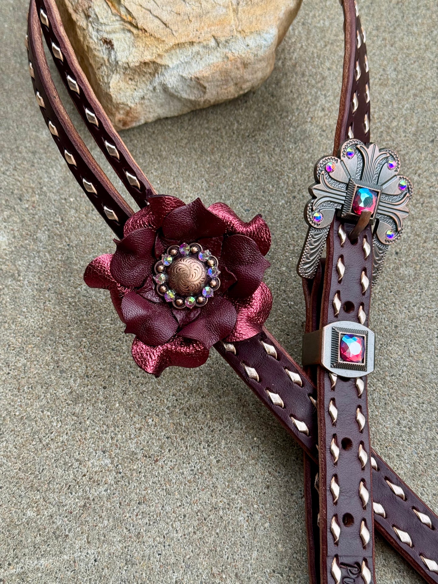 Rose Gold Bling Headstall