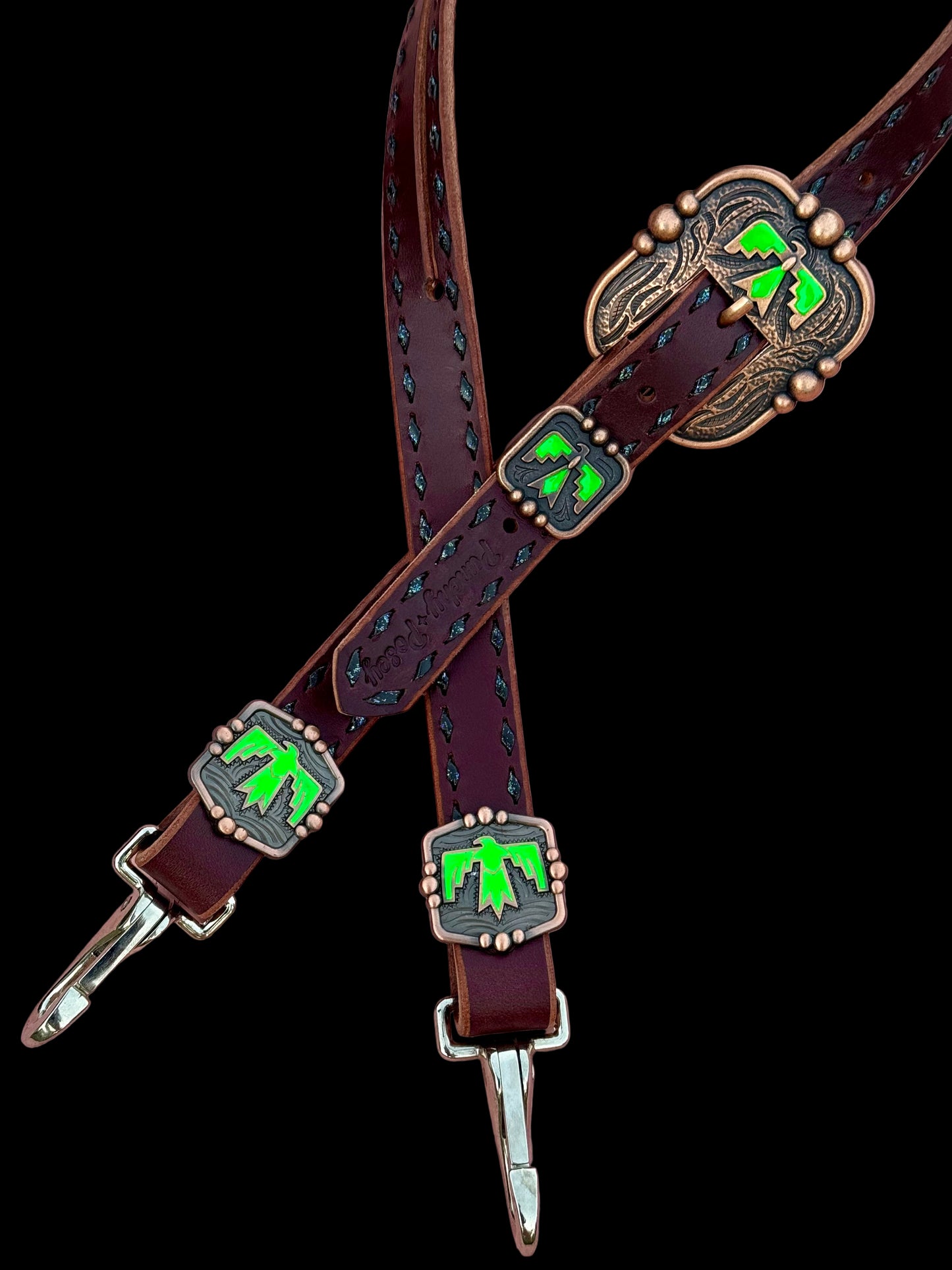 Black Lime Thunderbird Headstall