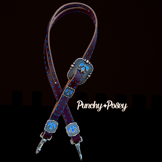 Blue Thunderbird Headstall