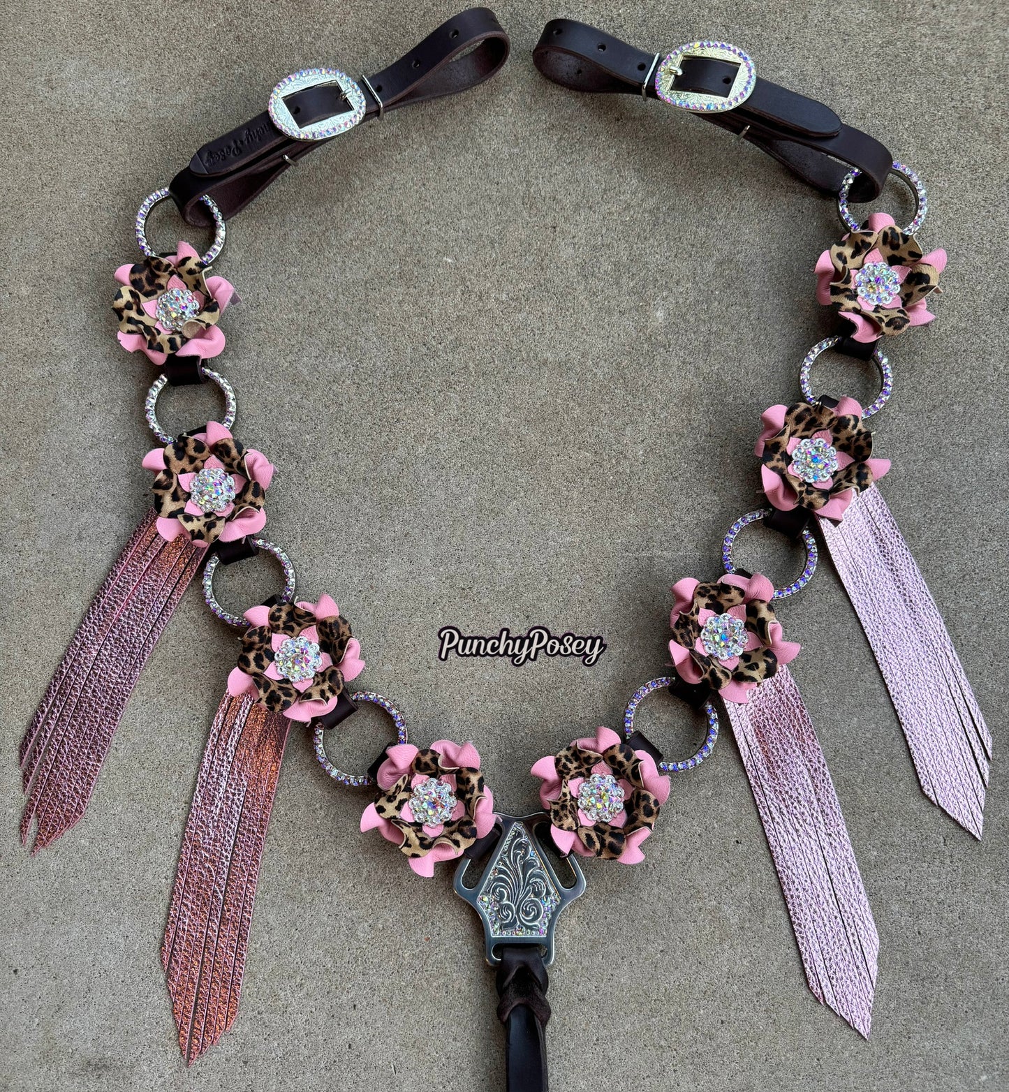 Pink Cheetah Breast Collar