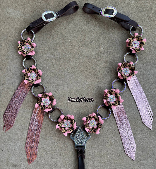 Pink Cheetah Breast Collar